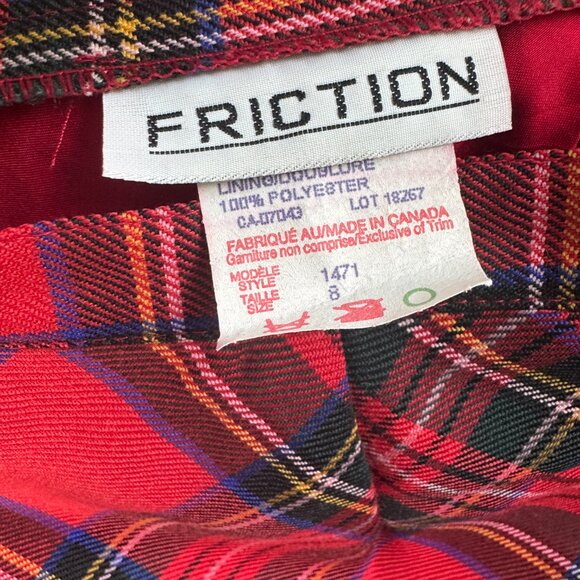 Vintage Red Plaid Maxi Skirt - Size M - Picture 9 of 9